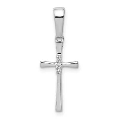 .02Ct. Diamond Cross Pendant 14k White Gold PM5007-002-WA, MPN: PM5007-002-WA, 883957871172