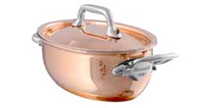 Mauviel M&#39;Mini Copper Cocotte W Lid 12cm