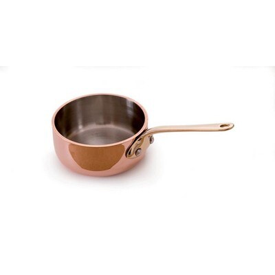 Mauviel M&#39;Mini Copper Saute Pan 7cm 2.8 Inch 0.2 Qt.