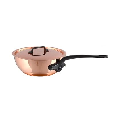 Mauviel M&#39;HERITAGE M&#39;150Ci Curved Splayed Saute Pan 7.9 Inch 641221