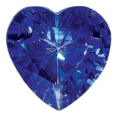 Sapphire Blue 3mm Heart Faceted AA Quality Gemstone SA-0300-HTF-BL-AA, MPN: SA-0300-HTF-BL-AA,