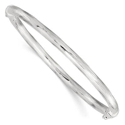 Textured Hinged Bangle Sterling Silver Polished QB1417, MPN: QB1417, 196904154939
