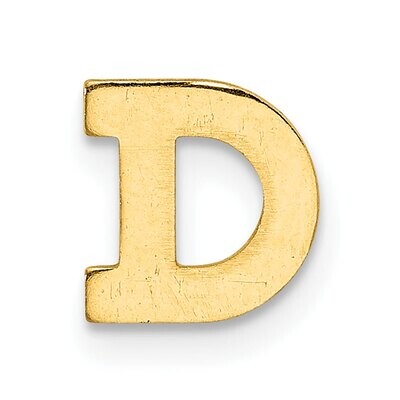 Die Struck Letter D 14k Yellow Gold YG2221D, MPN: YG2221D,
