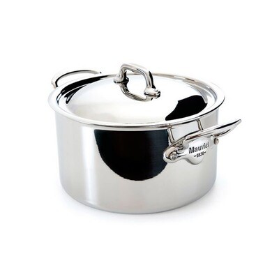 Mauviel M&#39;Cook Stewpan 24cm 9.5 Inch 6.1 Qt. with Stainless Steel Lid