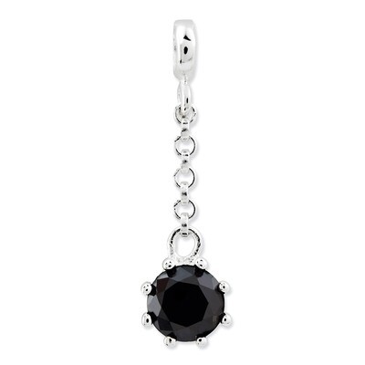 Black Diamond 1/2 inch Dangle Enhancer Sterling Silver QN133, MPN: QN133, 191101279058