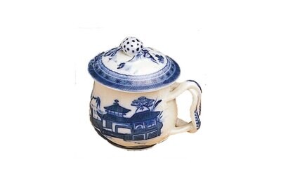 Mottahedeh Blue Canton Pot De Creme &amp; Lid HC142, MPN: HC142,