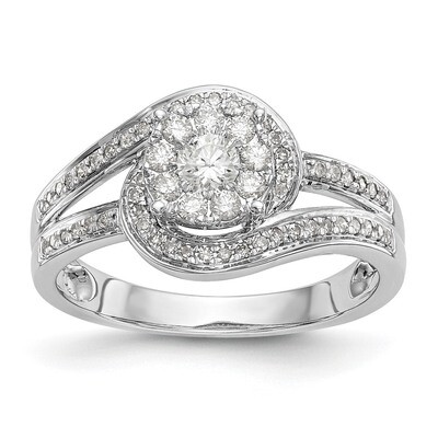 Complete Diamond Cluster Engagement Ring 14k White Gold RM2358E-050-WAA, MPN: RM2358E-050-WAA, RM23…