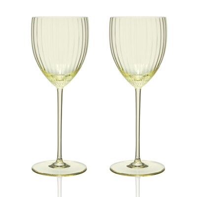 Caskata Quinn Optic White Wine Glasses Set of 2 Citrine GL-OWWIN-500, MPN: GL-OWWIN-500, 8173250153…
