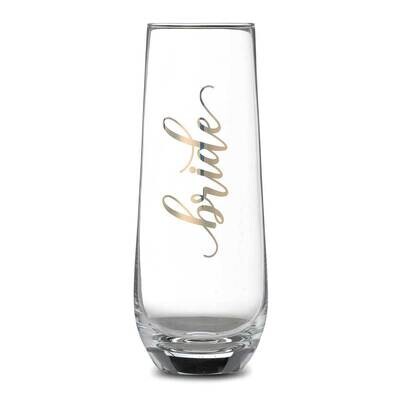 Lillian Rose Gold Bride Stemless Champagne Glass GM21900, MPN: GM21900, 710309450047