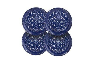 Mottahedeh Oriental Blue Canape Plates Set of 4 S8004S, MPN: S8004S,