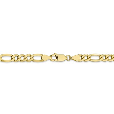 Leslie&#39;s 22 Inch 5.35mm Semi-Solid Figaro Chain 10k Gold HB-8234-22, MPN: 8234-22, 191101739842