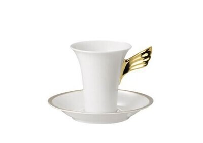 Versace Medusa D&#39;Or Coffee Cup &amp; Saucer 6 Inch 6 oz, MPN: 19300-409950-14740, 790955109063