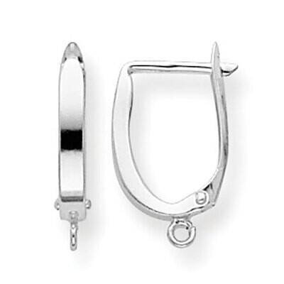 Hinged Earring with Ring Component 14k White Gold WG819, MPN: WG819,