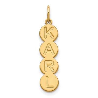 4 Letter Bubble Pendant 14k Gold XNA1331Y, MPN: XNA1331Y,