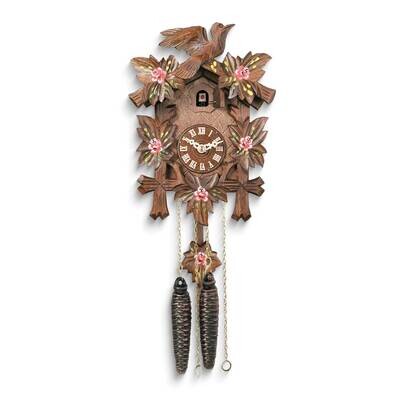 Bird with Five Leaves Painted Flowers Cuckoo Clock GM25168, MPN: GM25168, 711705000065