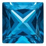 Topaz Kashmir Blue 8mm Princess Gemstone TP-0800-SQP-KB, MPN: TP-0800-SQP-KB,