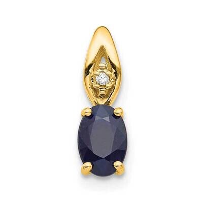 Sapphire Diamond Pendant 14k Gold XBS616, MPN: XBS616,