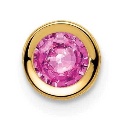 5mm Pink Sapphire bezel pendant 14k Gold XP320SP, MPN: XP320SP, 883957201726