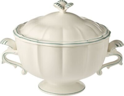 Gien Filet Celadon Soup Tureen 1836CSOU22, MPN: 1836CSOU22, 840769021980