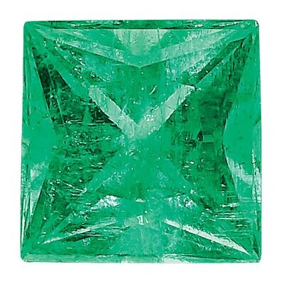 Emerald 3mm Square Princess Cut A Quality Gemstone EM-0300-SQP-A, MPN: EM-0300-SQP-A,