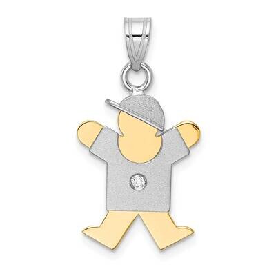 AAA Diamond Kid Pendant 14k Two-tone Gold XK504AAA, MPN: XK504AAA, 883957117737
