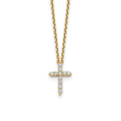 Cross Pendant with Chain 14k Gold PM1000-025-YA, MPN: PM1000-025-YA, 191101414657