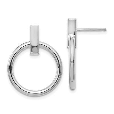 Leslie&#39;s Polished Post Dangle Earrings 14k White Gold HB-LE1841W, MPN: LE1841W, 886774128061