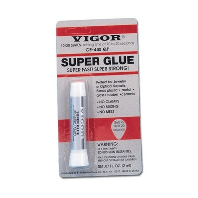 Vigor Ce480Qp 2 Gram Tube Super Glue JT755, MPN: JT755,