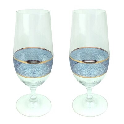 Michael Wainwright Panthera Indigo Stemmed Water Set Of 2 131PA65, MPN: 131PA65, 810027201331