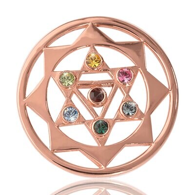 Nikki Lissoni The 7 Chakra S Rose Gold Plated 33mm Coin C1021RGM, MPN: C1021RGM, 8718627460641