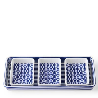 Caskata Newport 4 Piece Place Setting Serving Set Blue RTST-500, MPN: RTST-500, 817325010047