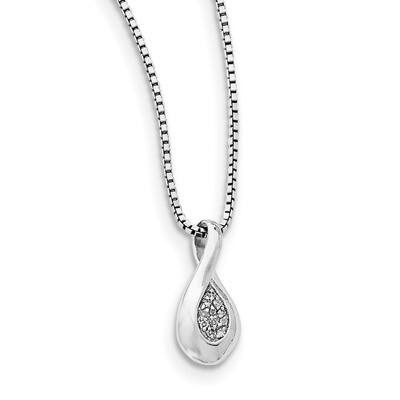 .04Ct. Diamond Necklace Sterling Silver QW276-18, MPN: QW276-18, 883957315881