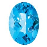 Blue Topaz 9X7mm Oval Checkerboard AA Quality Gemstone BT-0907-OVX-AA, MPN: BT-0907-OVX-AA,