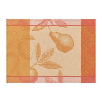 Le Jacquard Francais Arriere-Pays Orange Coated Placemat 20 x 14 Inch 27414 Set of 4, MPN: 27414, 3…