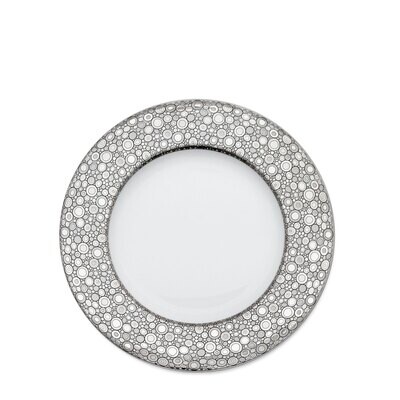 Caskata Ellington Shine Rimmed Salad Plate Plate Platinum BOL-215, MPN: BOL-215, 817325018135