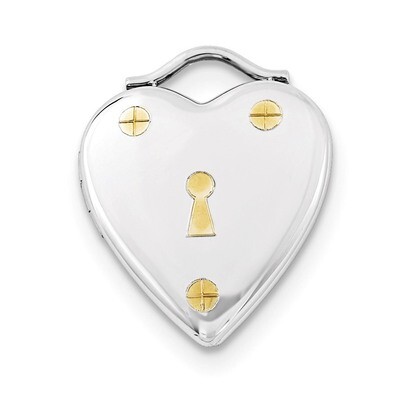 Gold Plated 20mm Heart Locket Sterling Silver QLS669