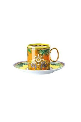 Versace Jungle Animalier Coffee Cup &amp; Saucer 6 Inch 6 oz, MPN: 19335-403713-14740, 790955149939
