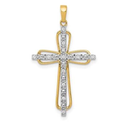 Cross Pendant 14k Gold Diamond PM5066-005-YA, MPN: PM5066-005-YA, 883957421551