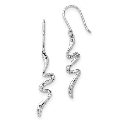 .06Ct. Diamond Earrings Sterling Silver QW251, MPN: QW251, 883957315478