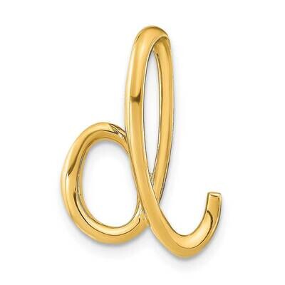 Letter D Initial Slide 14k Gold Polished K6425D, MPN: K6425D, 637218099887