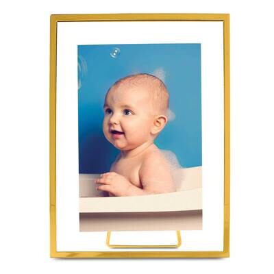 5 x 7 Inch Garett Gold-tone Metal Float Picture Frame GM22235, MPN: GM22235, 751148075121