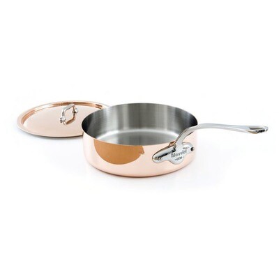Mauviel M150S Saute Pan with Lid 28cm 11 Inch 5.2 Qt.
