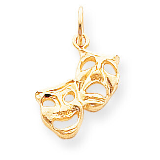 Comedy Tragedy Charm 10k Gold 10C198, MPN: 10C198, 883957487304