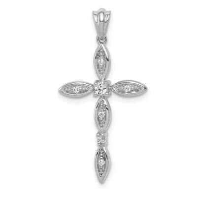 1/10Ct. Diamond Cross Pendant 14k White Gold PM5067-010-WA, MPN: PM5067-010-WA, 883957513966