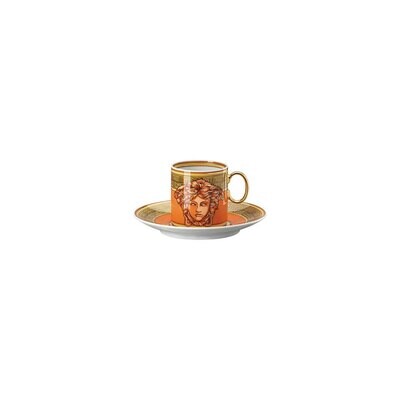 Versace Medusa Amplified Orange Coin AD Cup &amp; Saucer 4 1/4 Inch, MPN: 19335-403760-14715, 790955188…