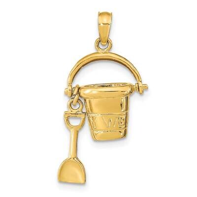 Key West Pail and Shovel Pendant 14k Gold K9772, MPN: K9772, 196904086544