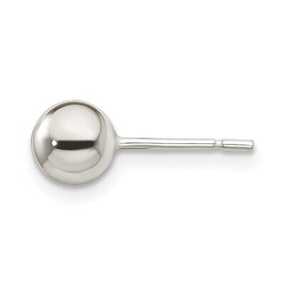 6.0mm Ball Earring Sterling Silver Polished SS3030, MPN: SS3030,