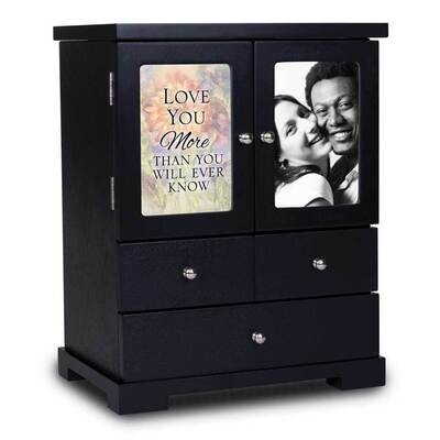 Black Love You More Photo Jewelry Armoire GM22905, MPN: GM22905, 633303852771