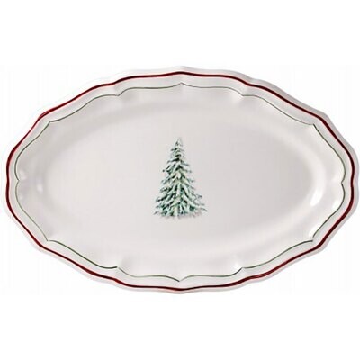 Gien Filet Noel Oval Platter 1731COVU22, MPN: 1731COVU22, 840769088853