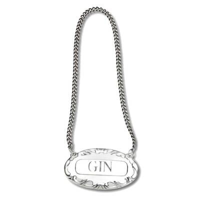 Empire Sterling Silver Gin Liquor Label GM21950, MPN: GM21950, 44228037882
